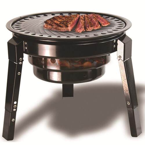 BBQ便携式户外烧烤炉木炭三脚架可调度美式便携烤炉