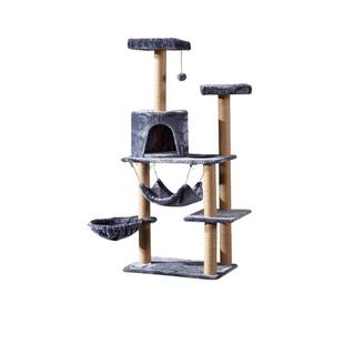 125cm畅销多层剑麻猫爬架中型稳固猫窝猫树抓板一体架子猫玩具台