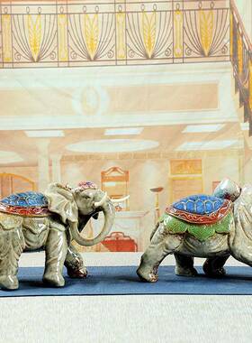 陶瓷工艺品家居陶瓷大象吉祥摆件zkz037陶瓷工艺品