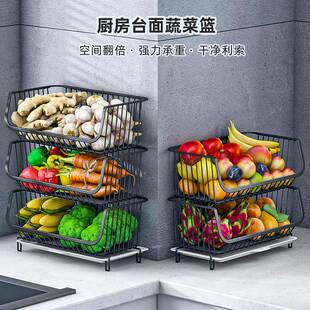 小型蔬菜收纳架厨房转角多层置物架姜葱蒜菜篮子小尺寸多功能台