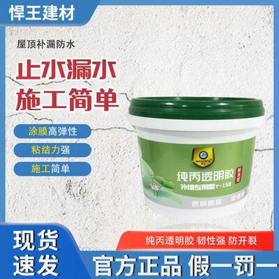 卫生间厨房彩棚屋顶防水纯丙透明胶膏状外墙专用高弹性防水胶包邮
