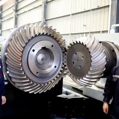 伞状锥状螺旋伞齿锥齿轮加工40CrNi2Mo弧形齿轮非标机加工件