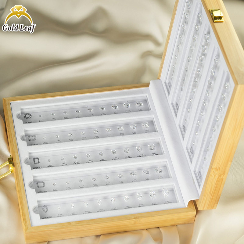 10A锆石裸石尺寸形状对比板圆形异形精美高品质锆石套装形状尺寸