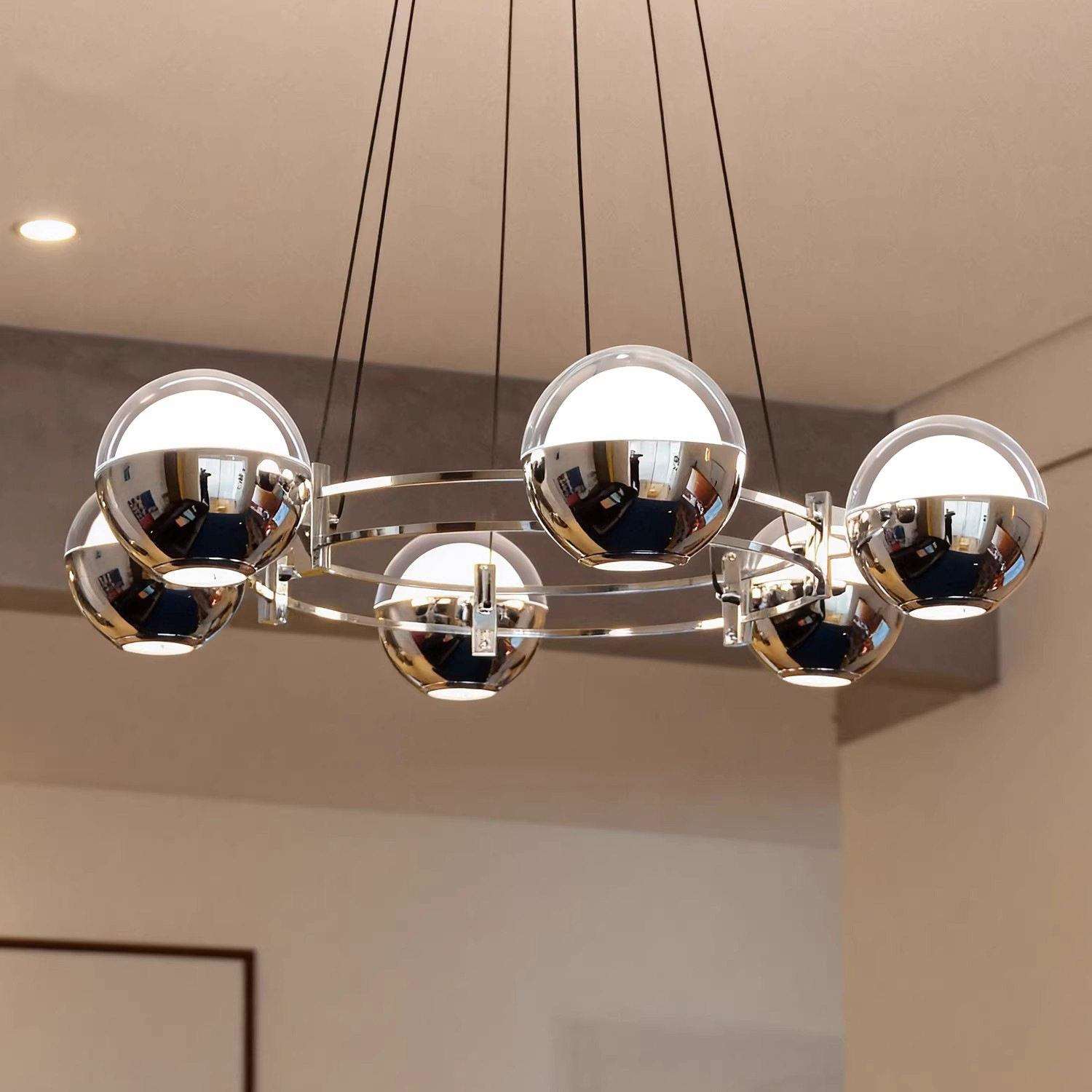新款序光灯现轻奢极简客厅吊灯设计师护眼端餐厅灯具图片