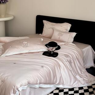 高端60支天丝棉春夏床上四件套轻奢被套床单凉爽用品兰精天丝