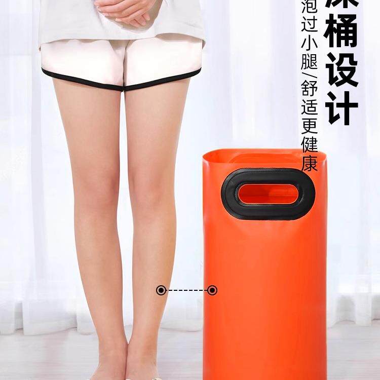 小型女士可折叠洗脚盆水泡脚过省细高足浴桶桶家用便携式高深小腿