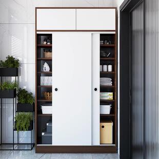 阳台飘窗柜现代简约储物柜子靠墙一体收纳柜经济型置物架衣柜视听