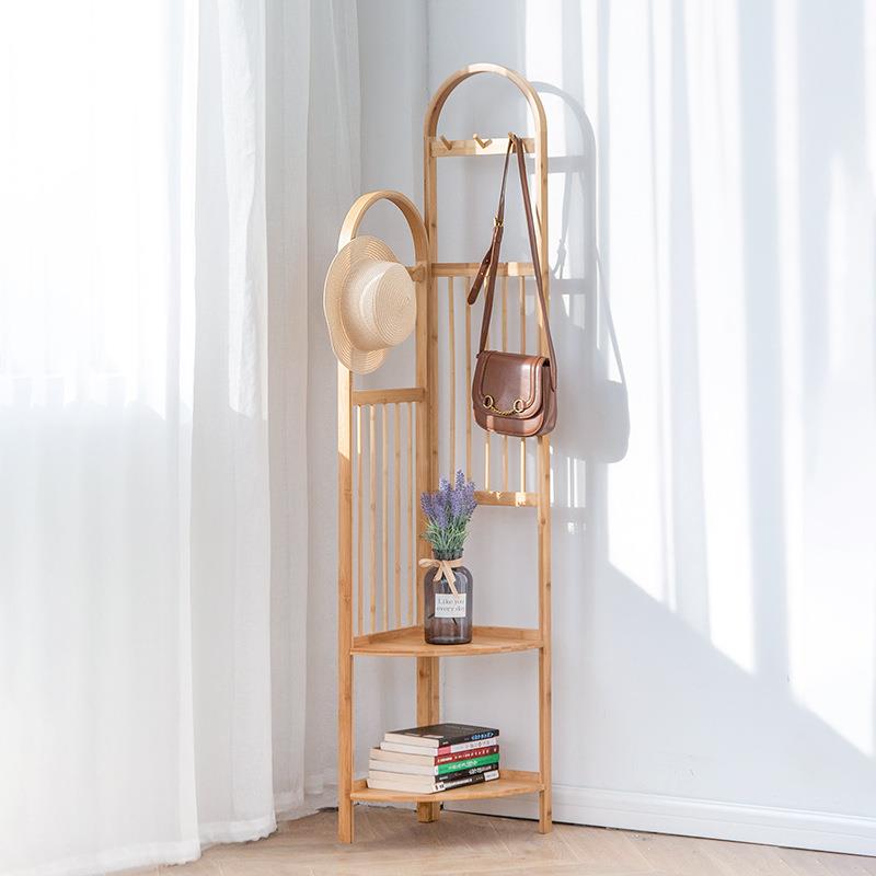 角落置衣架卧室墙角落地挂衣架房间玄关转角衣帽架简易衣服置物架