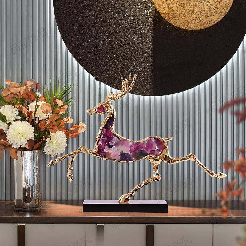 水晶鹿摆件轻奢高档玄关电视柜家居饰品办公室一路平安家庭寓意好,畜牧/养殖物资,畜牧/养殖器械,淘宝优惠券,粉丝福利购,淘宝优惠卷