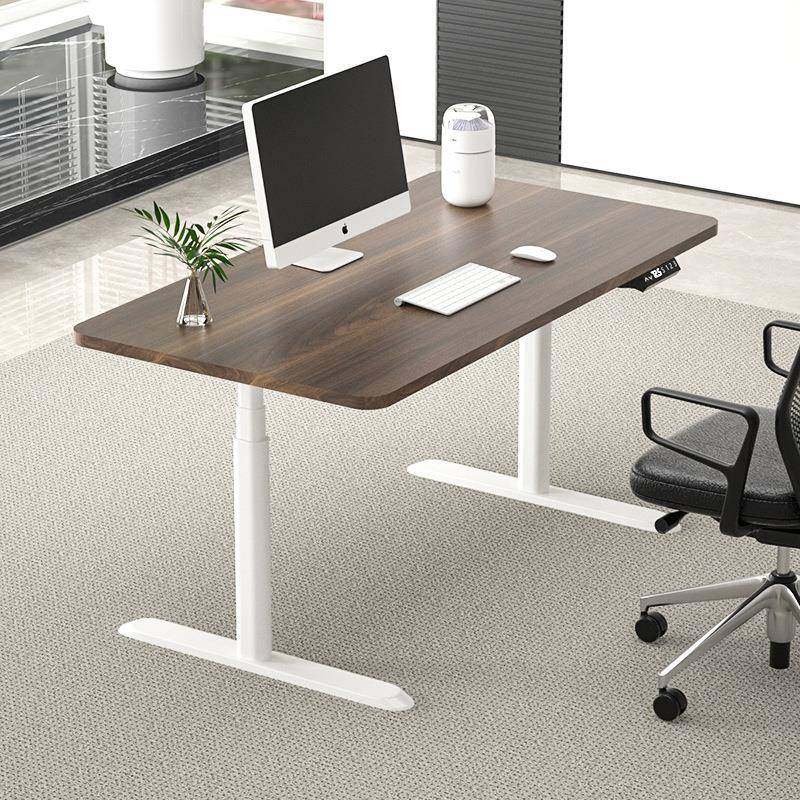 实木智能电动升降桌移动通用升降桌椭圆形升降桌腿智能升降书桌