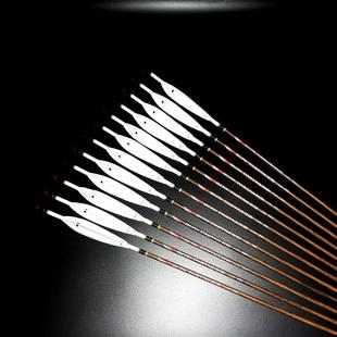 传统弓美猎弓高端真羽箭千三直度5.2/6.2内径可换箭头木纹纯碳箭