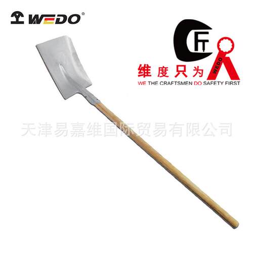 维度不锈钢长柄方锹304防磁耐腐蚀不锈钢长木柄方锹工具ST8409