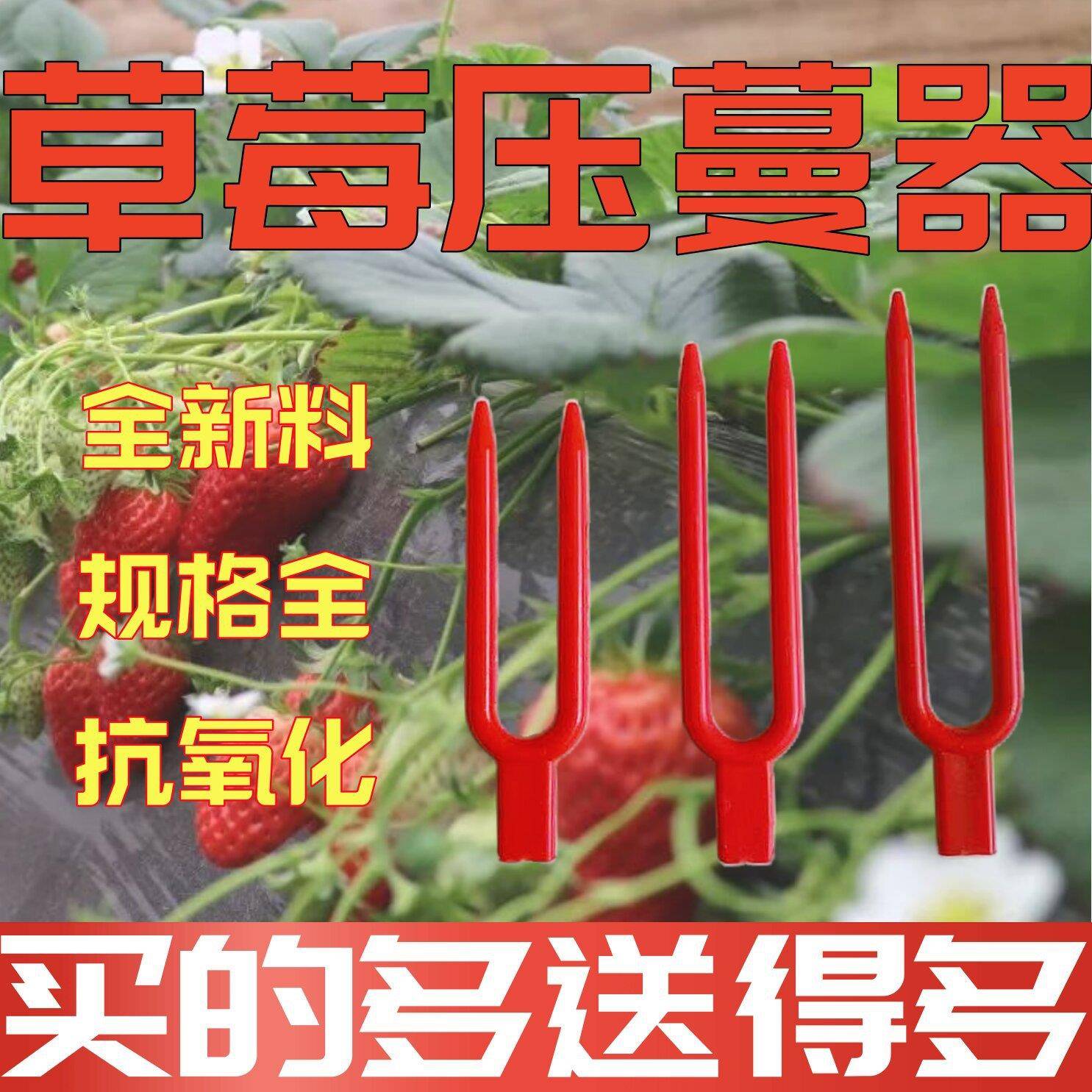 草莓叉子育苗压蔓器压苗叉藤蔓植物固定器塑料加长圆口叉生根定植