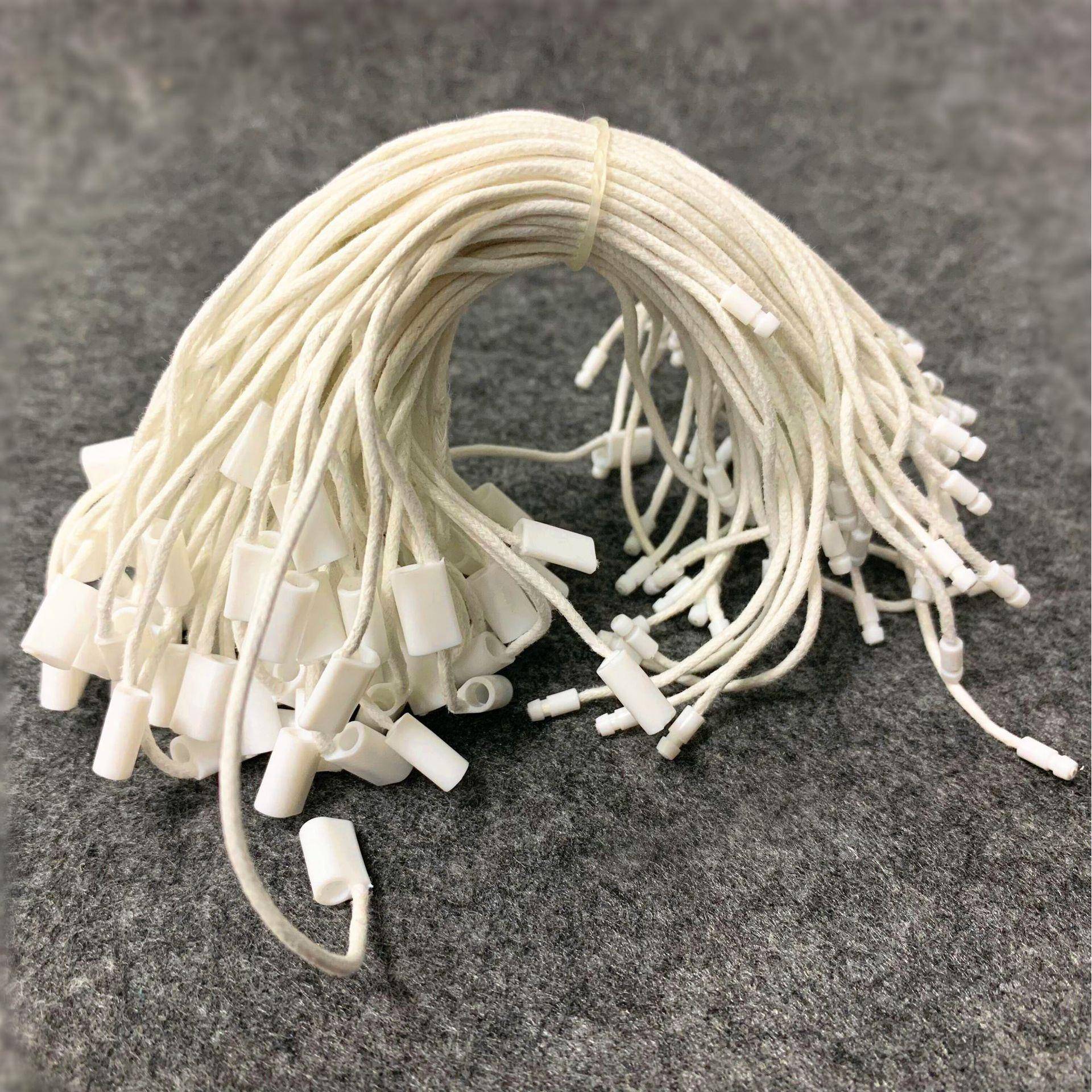 粗线吊绳可重复使用白色现货蜡绳吊绳吊粒订做吊牌绳高档