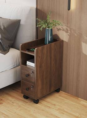 2I床头柜超窄迷你小型夹缝隙储物柜移动带轮带锁简约现代202530