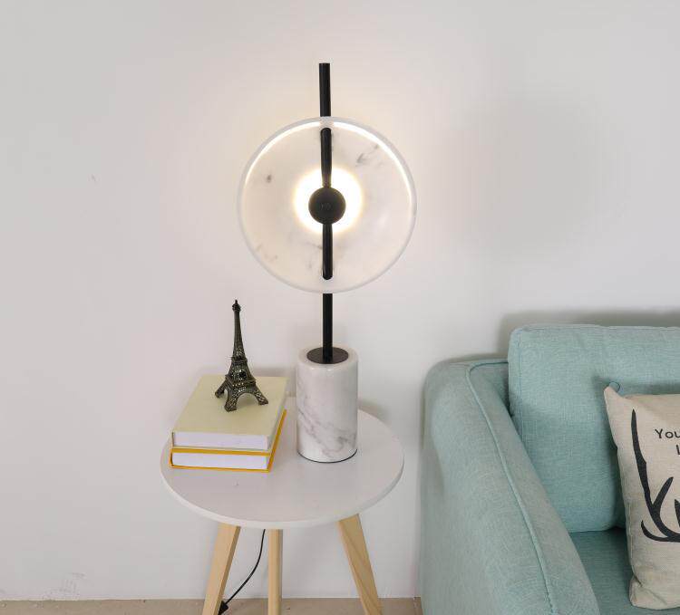 中山工厂直销北欧古镇仿大理石底座台灯客厅卧室样板间设计师家用