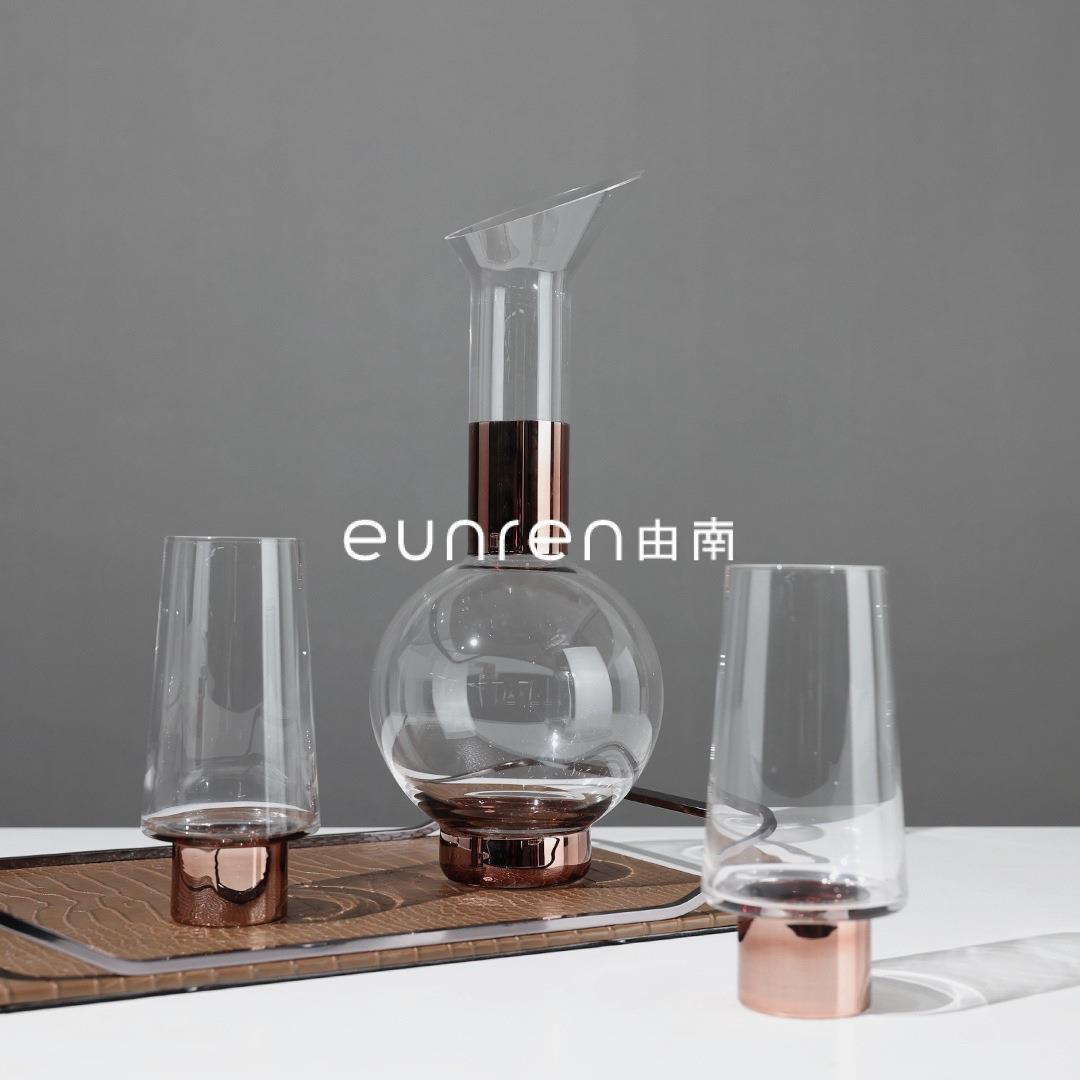欧式创意玻璃冷水壶醒酒器高端酒具套装摆件家居餐厅桌面软装饰品
