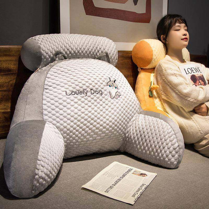 冰靠丝乳胶床头软包护靠枕学腰生宿舍看书大XOO垫靠背座椅腰靠可