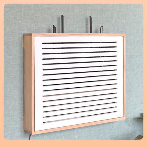 F76SS575ψ由收纳盒放置架挂实木光墙猫排路插多媒体弱器电箱装饰