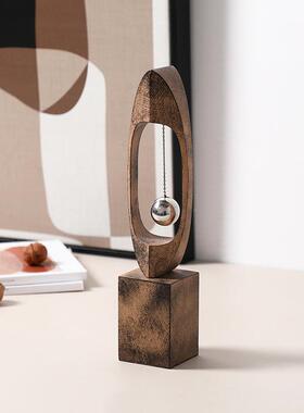 侘寂复展古风创意飘摇级球树室脂摆件厅办公书柜桌面FC-SZ240高感