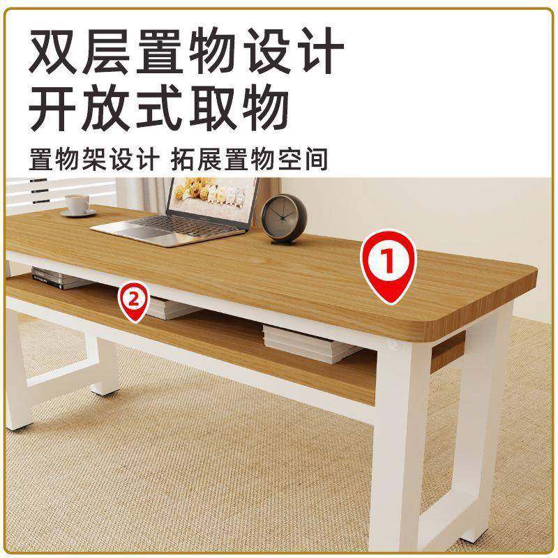简约双层办公电桌初高脑中桌小学学习桌带生抽屉课桌家用IXY长方