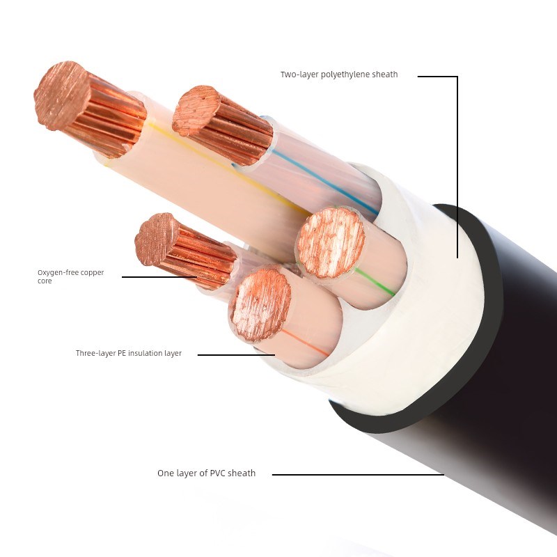 国家标准Yjv3*120l+1电缆铜芯4/5芯50 70 95 150 185 240 300平方