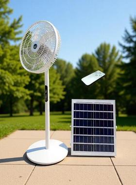 太S阳能风扇充1电6寸台扇落地扇olar电Fan电池默认项便携供便携风