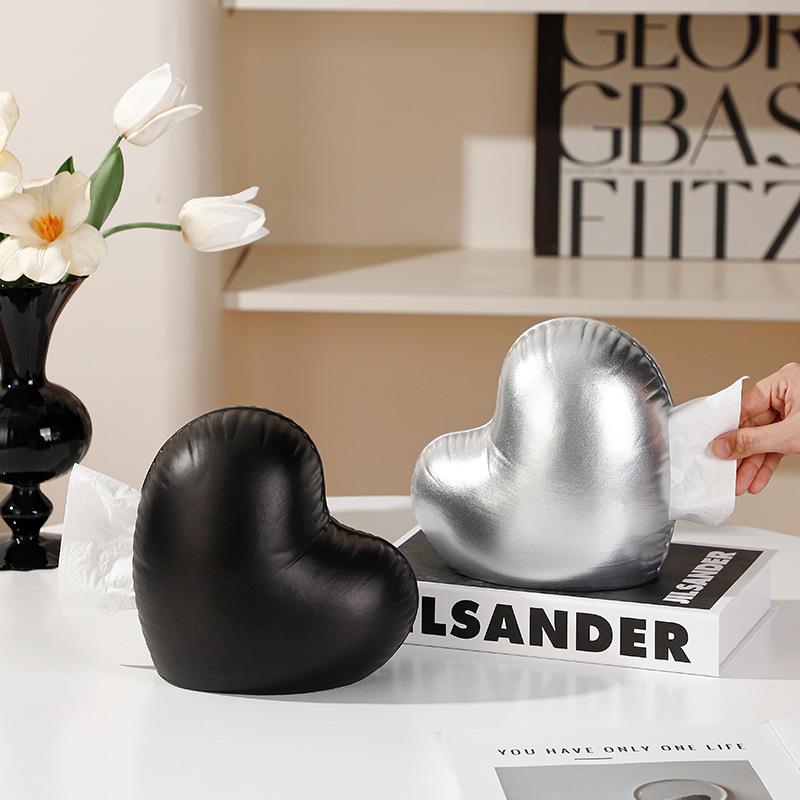 盒新款爱心巾纸抽异形ins客纸巾盒厅沙发桌面情人节纸盒爱心轻奢