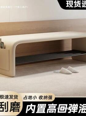 换鞋凳口轻奢高级感穿鞋柜进门家可坐用一尾体CLL入户卧室门床长