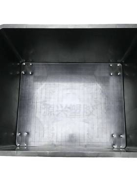 带轮塑料黑色箱防静电周防转PVQ箱箱带盖静电胶箱车间仓库整理储