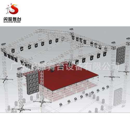 活动演唱会truss架音响架灯光架300*300mm铝板螺丝架铝合金truss