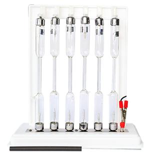 放电管组六支观察气的发射氢氦汞氖氩氮发射光谱原子教学校