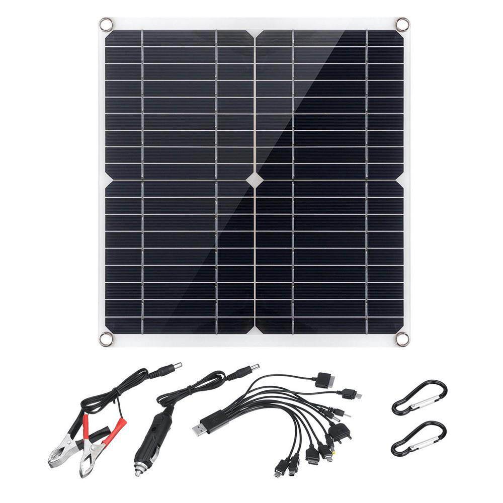 20W18V柔性单晶硅太阳能板双USB输出太阳能电池板