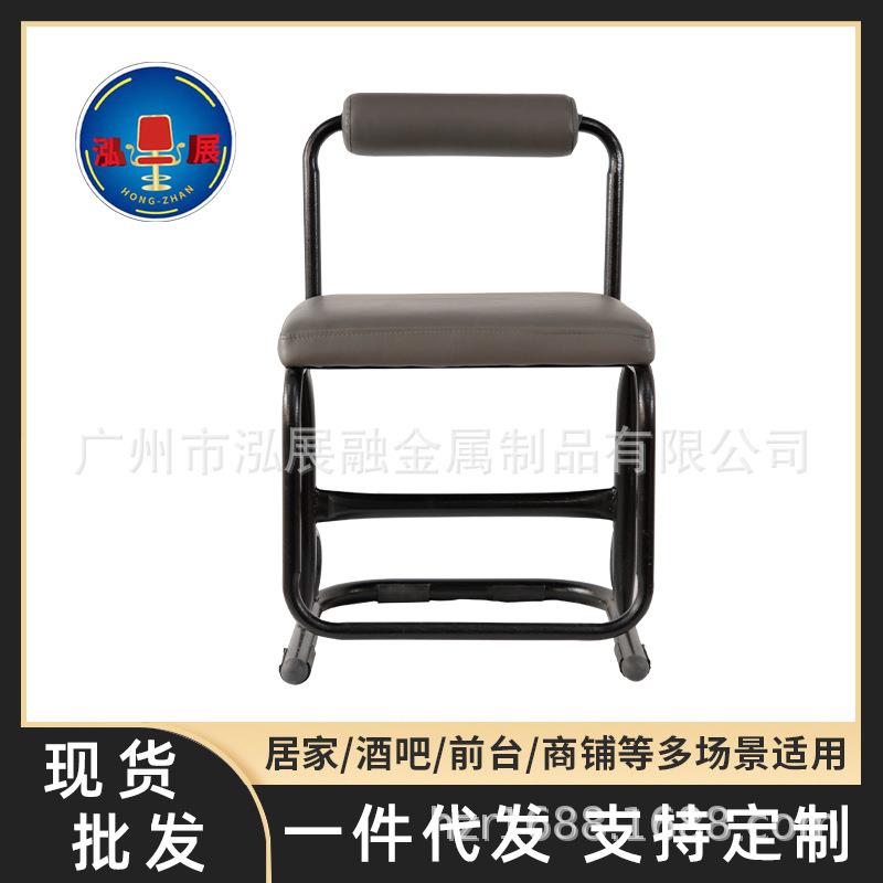 游戏机场地椅子灰色皮面座椅酒吧游戏城靠背椅子方形坐垫靠背椅