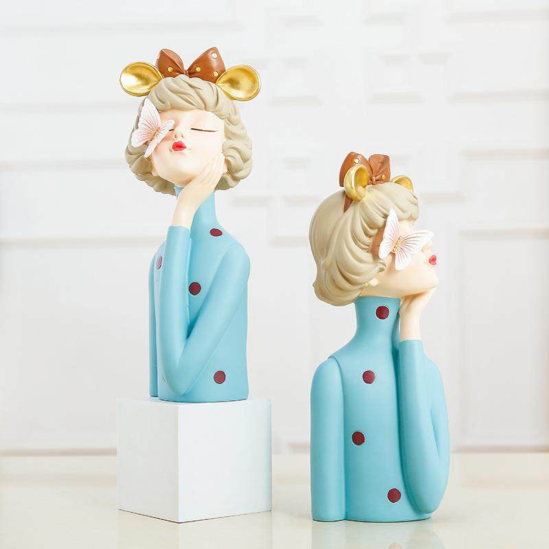 现代轻奢软装饰品客厅电视柜玄关桌面人物蝴蝶仰望女孩树脂摆件,农用物资,其他肥料,淘宝优惠券,粉丝福利购,淘宝优惠卷