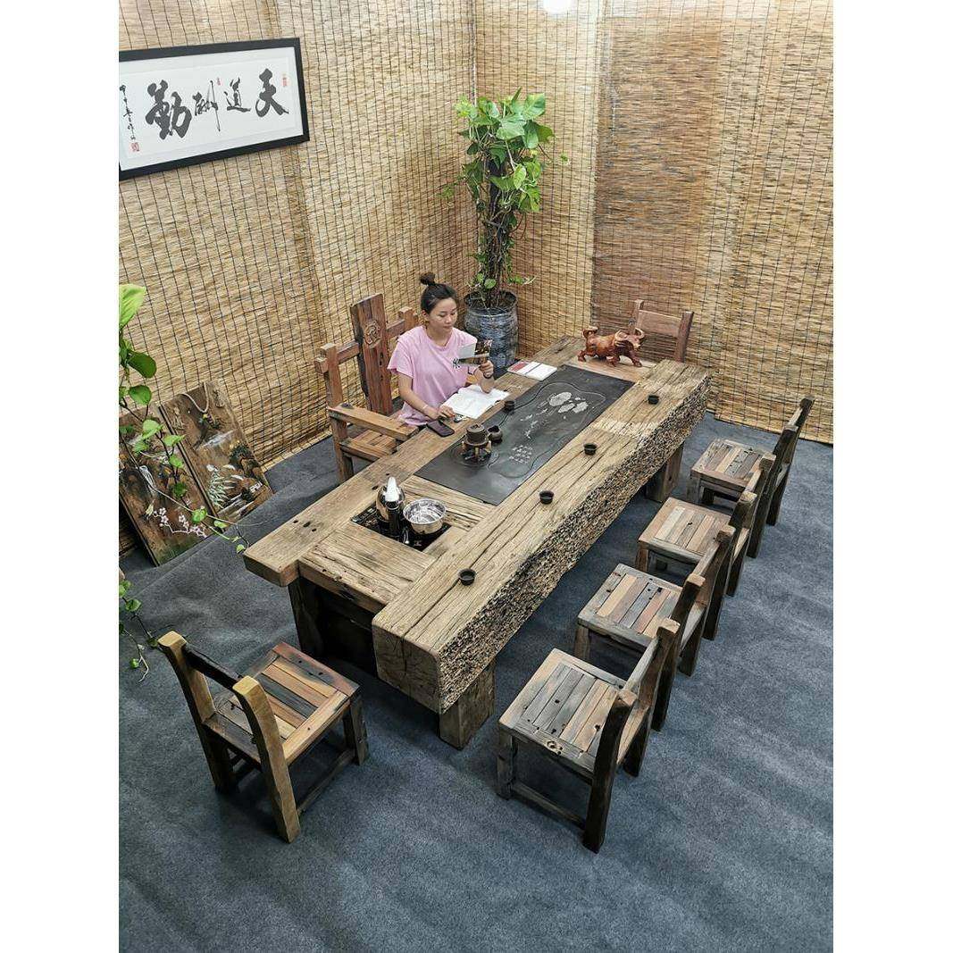老船木茶桌椅组合户外中式实木功夫泡茶台庭院办公阳台原生态茶几,节庆用品/礼品,新娘配件,淘宝优惠券,粉丝福利购,淘宝优惠卷