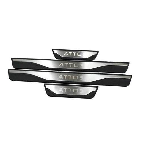 适用于比亚迪ATTO3门槛条迎宾踏板外门槛条汽车用品改装内饰亮条