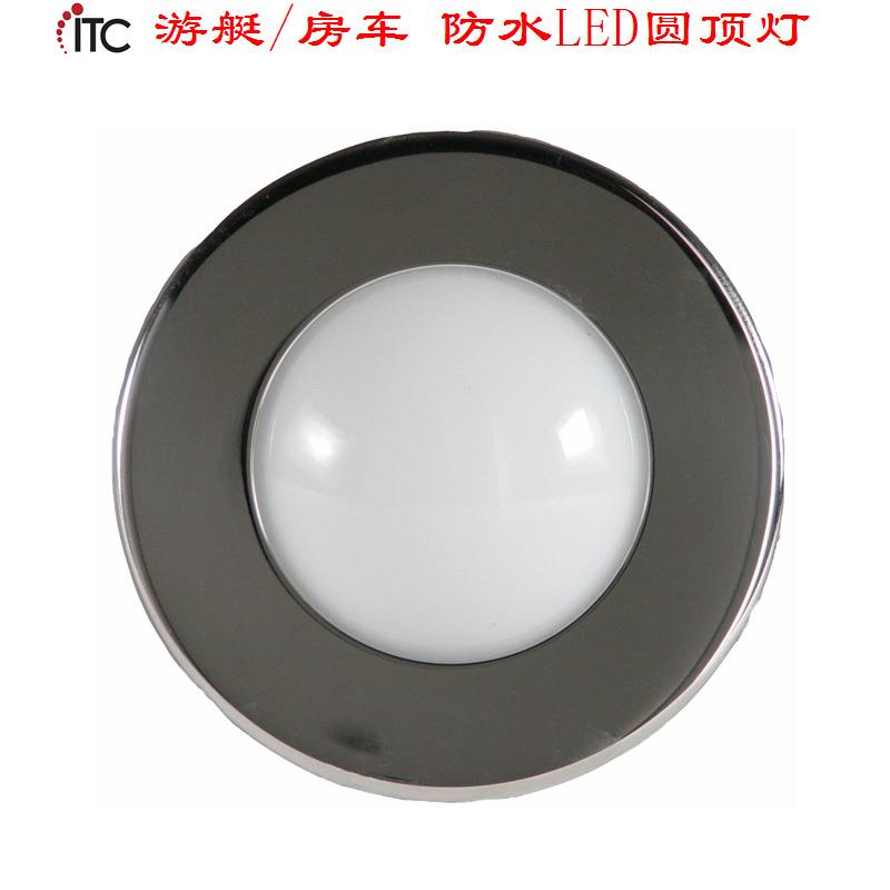 游艇灯房车灯,LED圆形内顶灯,红白双色装饰灯,低压灯,多色氛围灯