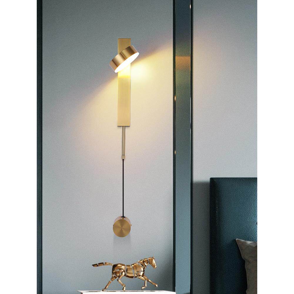 壁灯卧室床头灯免接线客厅创意主卧北欧现代简约充电款式免布线灯