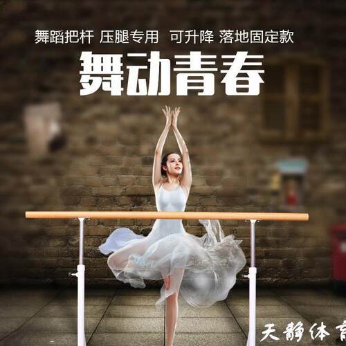 移动式舞蹈把杆墙壁固定压腿杆落地固定舞蹈室把杆家用舞蹈压腿杆