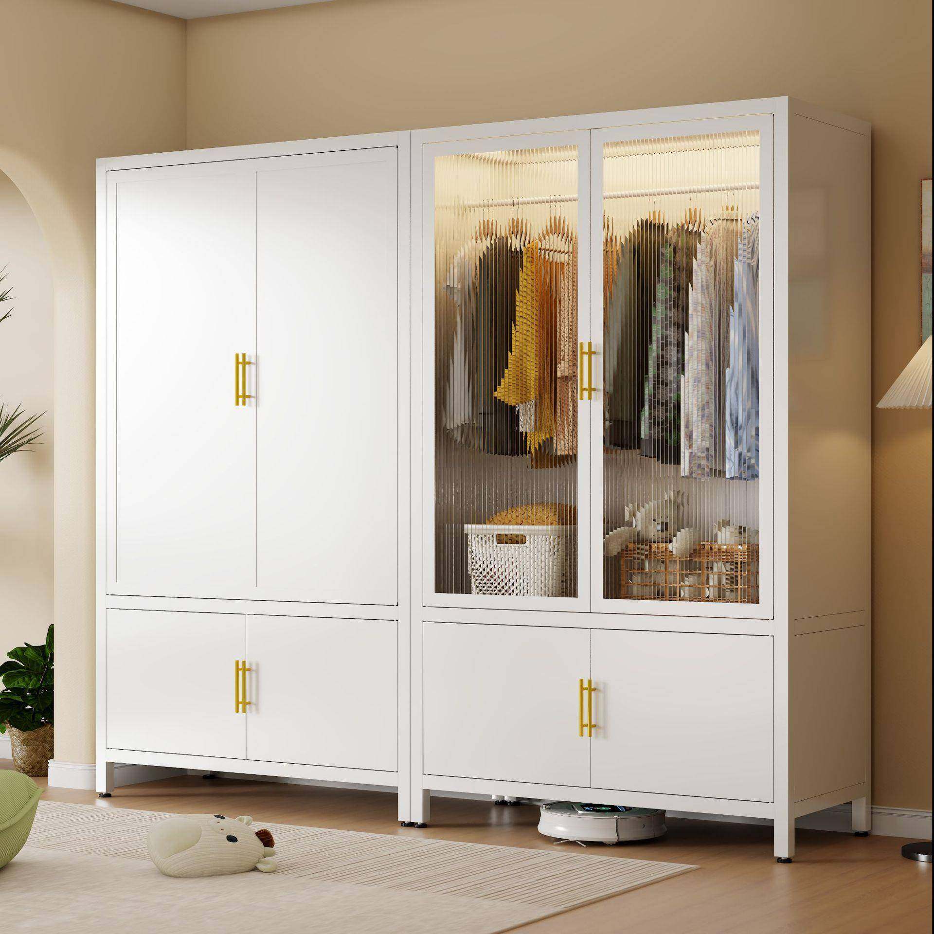 钢制衣柜卧室家用出租房防尘带门铁皮金属衣帽间架宝宝衣橱收纳柜,节庆用品/礼品,新娘配件,淘宝优惠券,粉丝福利购,淘宝优惠卷