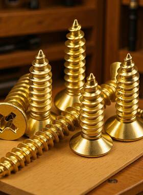 201不锈钢KA十字沉头自攻金色螺丝M3/M4/M5镀金平头自攻金色螺钉