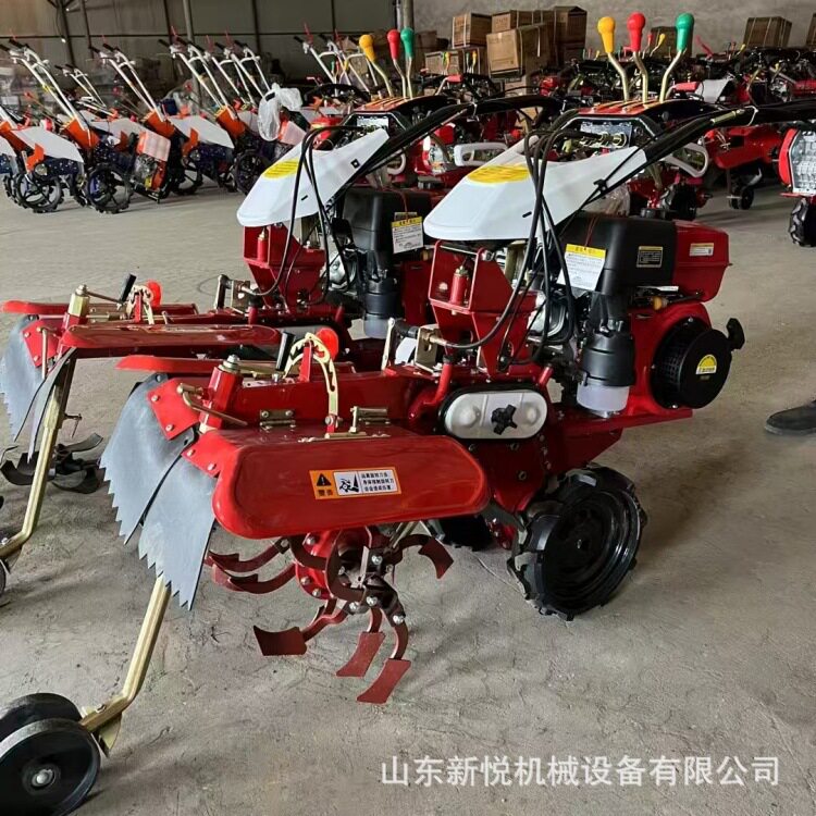 大葱开沟上土机10马力柴油大马力微耕机农用小型培土机
