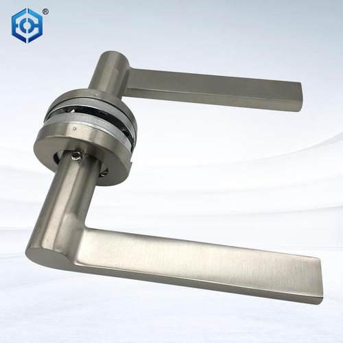 不锈钢执手锁直角三杆执手门把手锁体木门锁锁具单弯把手锁具