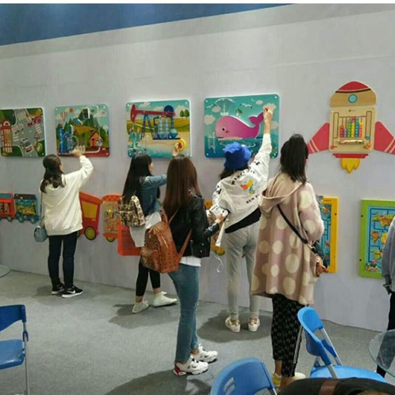 幼儿园走廊墙面玩具墙上益智游戏室内早教墙壁启蒙教学认知操作板
