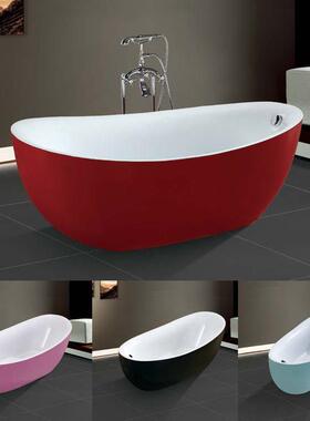 现代缸轻便易清洁亚克力空缸龙头缸可选落地龙头tubs