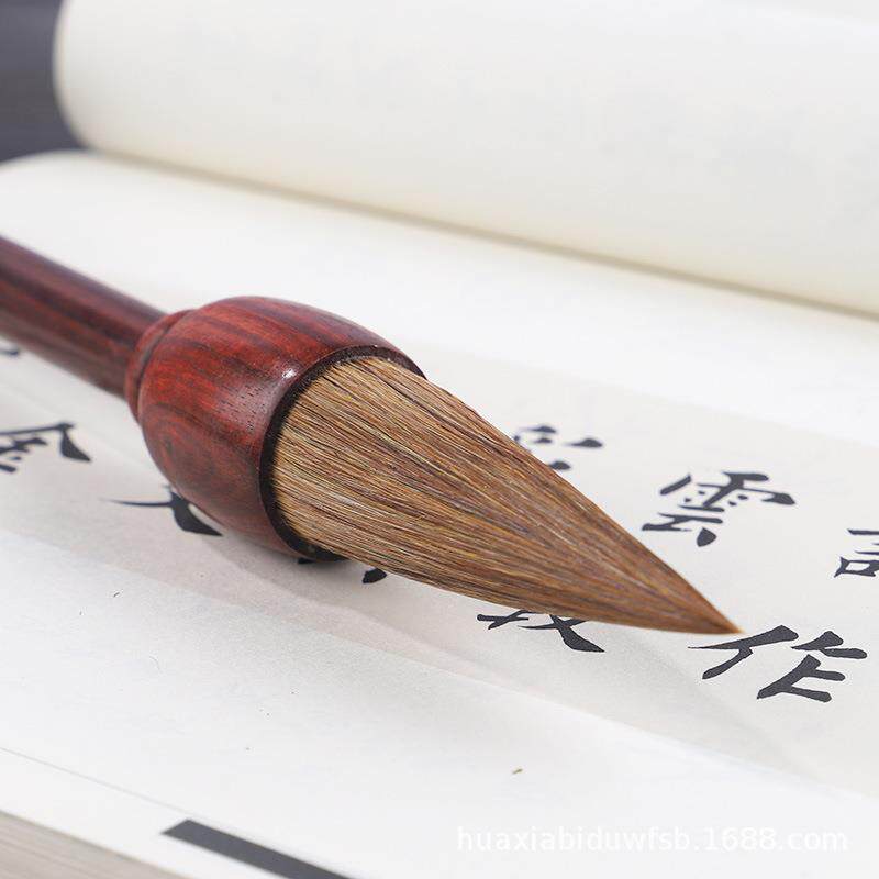 祥昀堂 牛角狼毫中锋大号提斗笔 国画书法对联春联毛笔