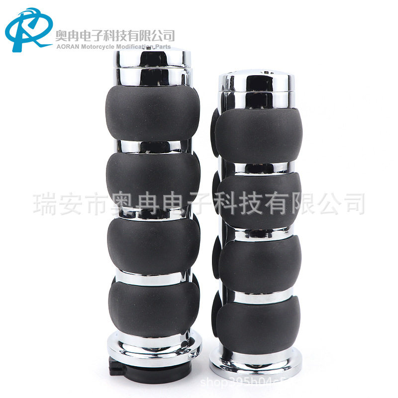 复古哈雷手把套手把胶锌合金手把圆头平头无助力25或22MM Harley