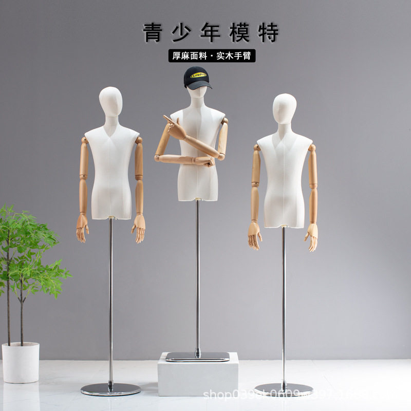 青少年模特全身人台橱窗服装道具人偶男女上身儿童装店大童展示架