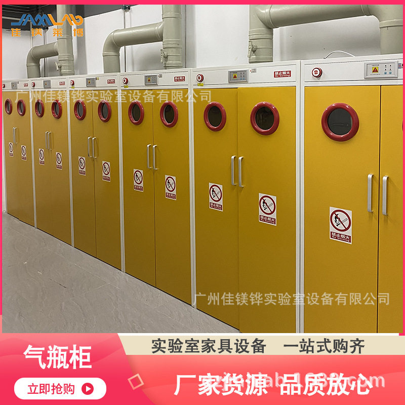 厂家直销全钢气瓶柜实验室防泄漏存储气瓶柜单瓶双瓶三瓶气瓶柜